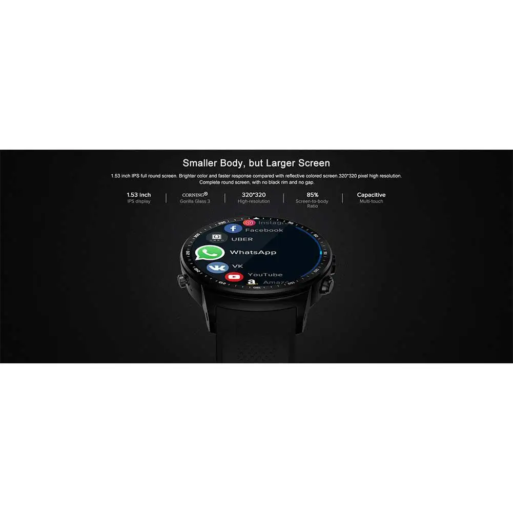 Часы с монитором сердечного ритма ZeblazeTHOR PRO, 1,53 дюймов, 1+ 16 ГБ, 3G, gps, Wi-Fi, умные часы на базе Android 5,1, MTK6580, четырехъядерный процессор, камера 2,0 МП, r25