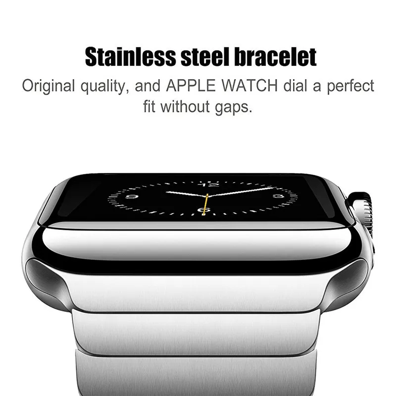 Металлический ремешок из нержавеющей стали для Apple Watch Band iWatch Series 1 2 3 браслет с застежкой-бабочкой Ремешки для наручных часов 42 мм 38 мм