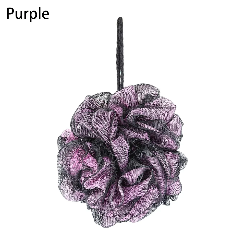 Rich Bubble 4 Color Soft Bath Ball Flower Brush Tubs Scrub Shower Body Cleaning Exfoliation Skin Care Mesh Wash Sponge Shower Ba