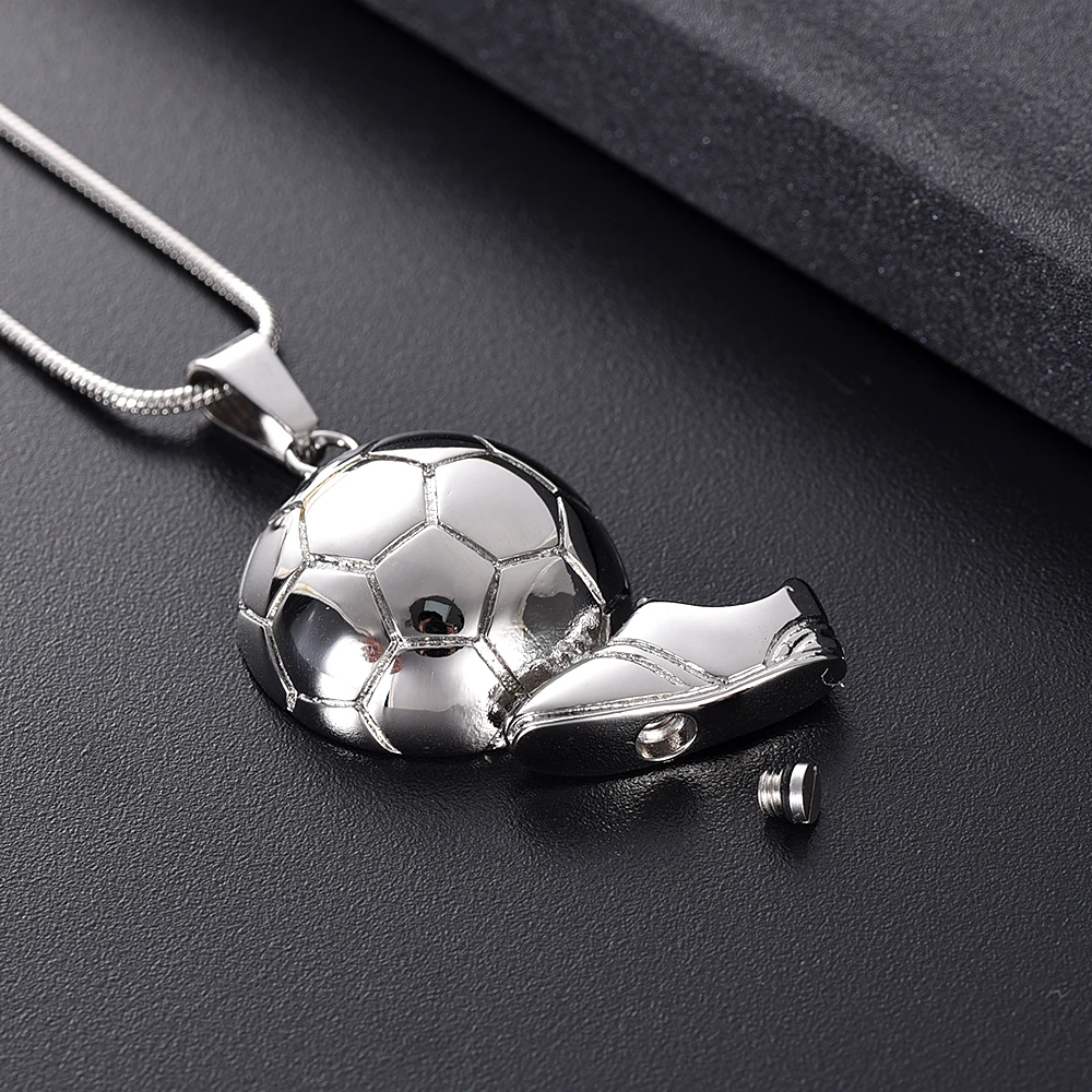 Урны в форме футбольного мяча для ожерелья кремационные ювелирные изделия