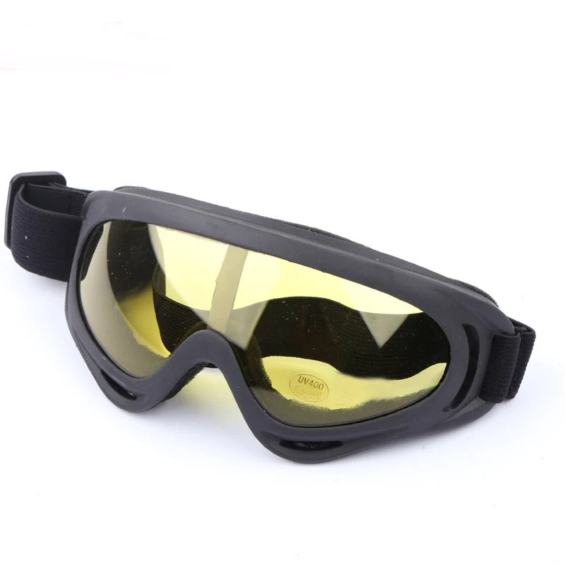 Black Yellow Лыжные очки X400 с защитой от ультрафиолета, спортивные очки для катания на сноуборде, коньках, лыжах - Цвет: Black Yellow