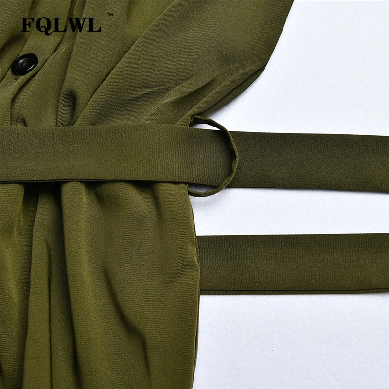 FQLWL Повседневный бандажный женский комбинезон с длинным рукавом женские ремни