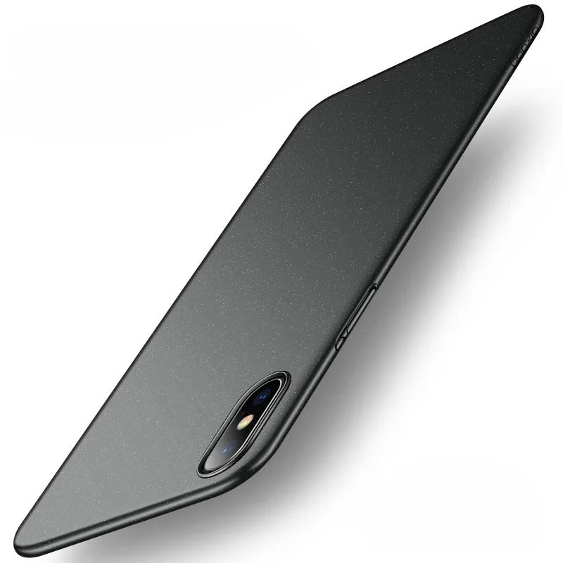Aixuan чехол для iPhone XS Max чехол Полная защита против отпечатков пальцев матовый чехол для телефона для iPhone XS XR Capa корпус - Color: black