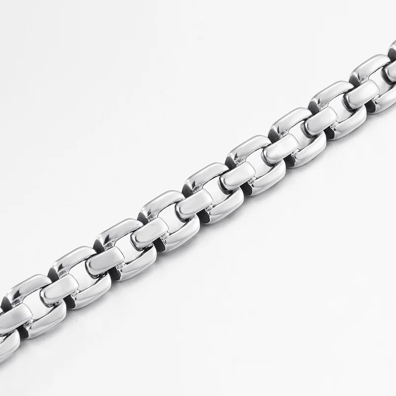 Новый модный мужской браслет из титановой стали 316L с застежкой карабином