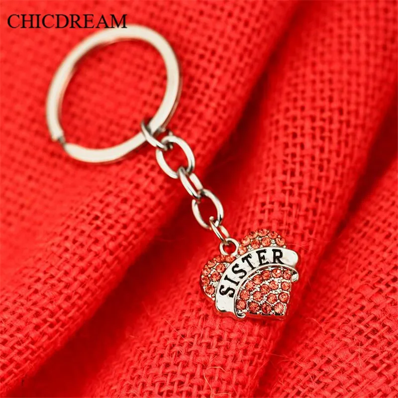 CHICDREAM 2017 Новый Брелок &quotлюбовь&quot Посеребренная большая сестра для автомобиля