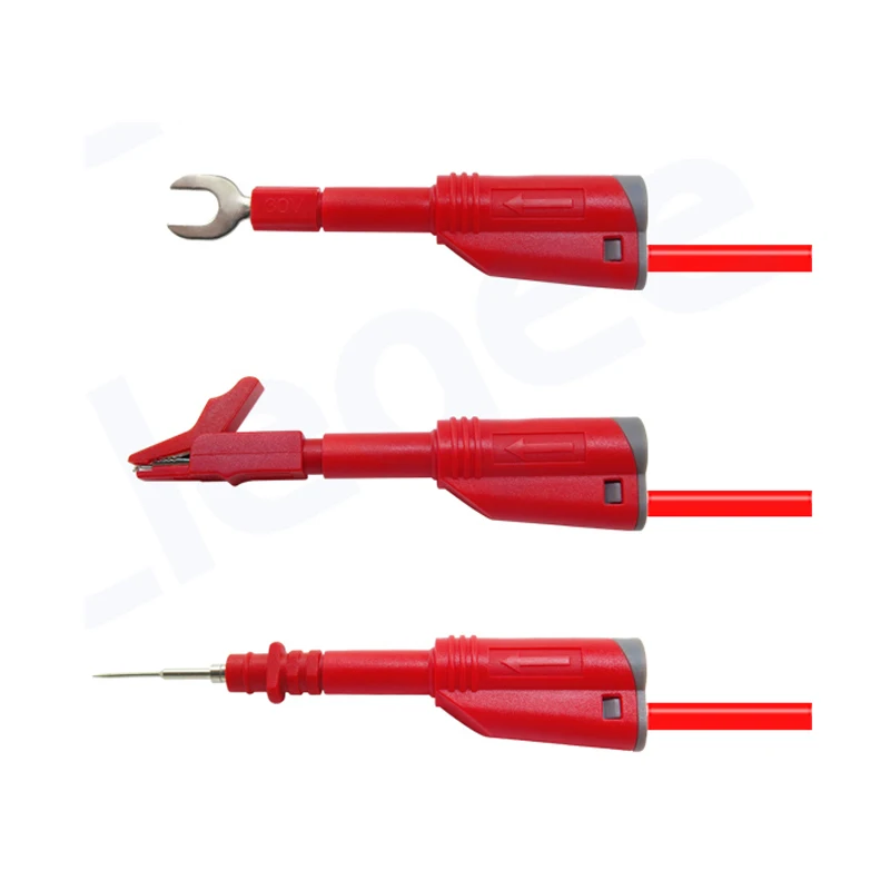 Комплект тестовых линий с банановым штекером 4 мм и испытательный зонд зажимом