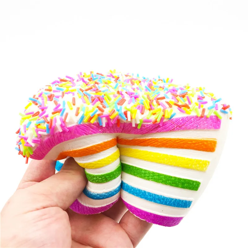 Kawaii Rainbow Cake Squishy Jumbo Slow Rising Toys Anti Stress Cream Squishies Food Squeeze Scented Gadgets Fun Phone Strap | Мобильные