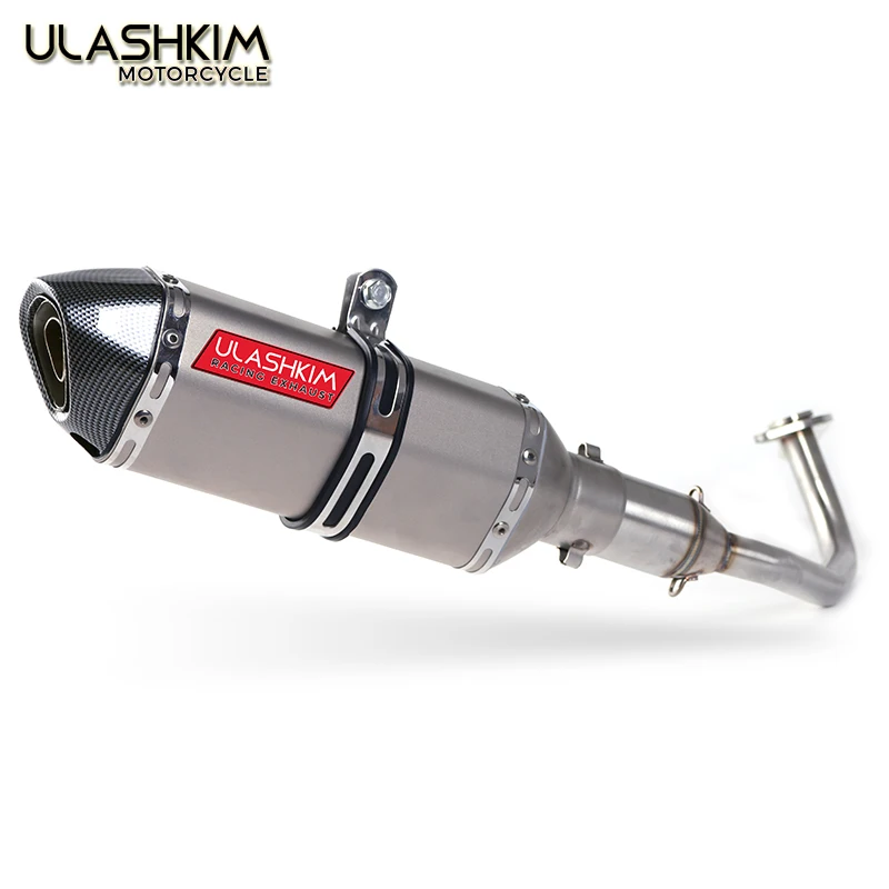 PCX 125 150 глушитель для мотоцикла, скутера, полная система, средняя труба, без шнуровки, подходит для HONDA PCX125 PCX150