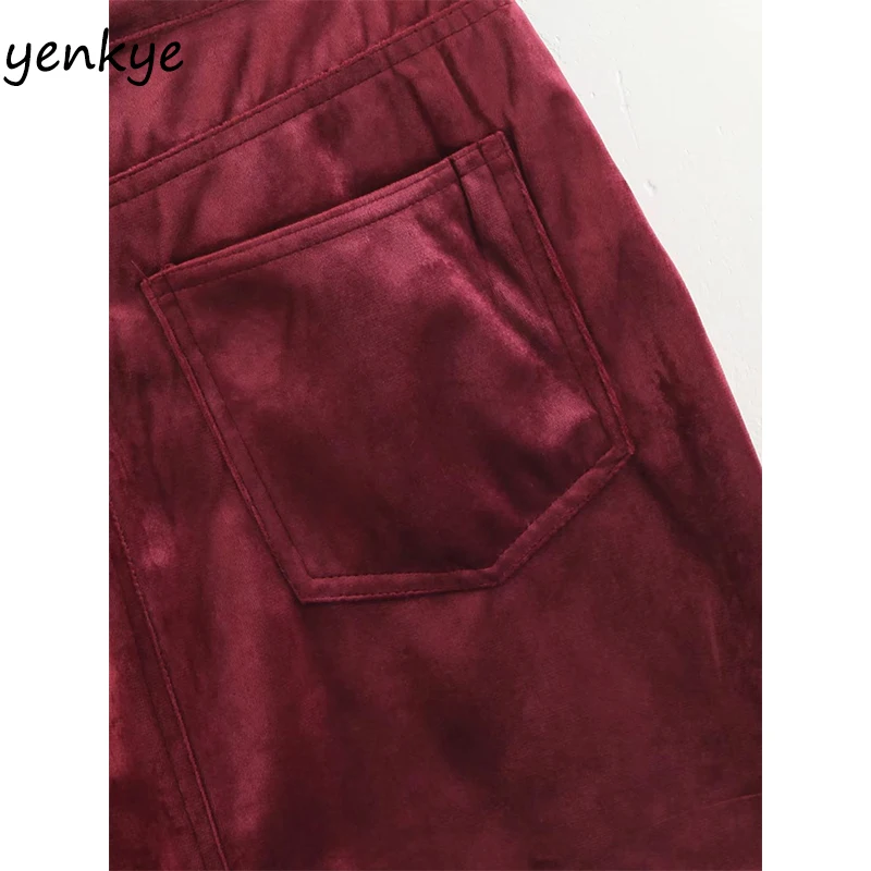 Весна 2018 Женская бархатная юбка с цветочной вышивкой мини высокой талией на