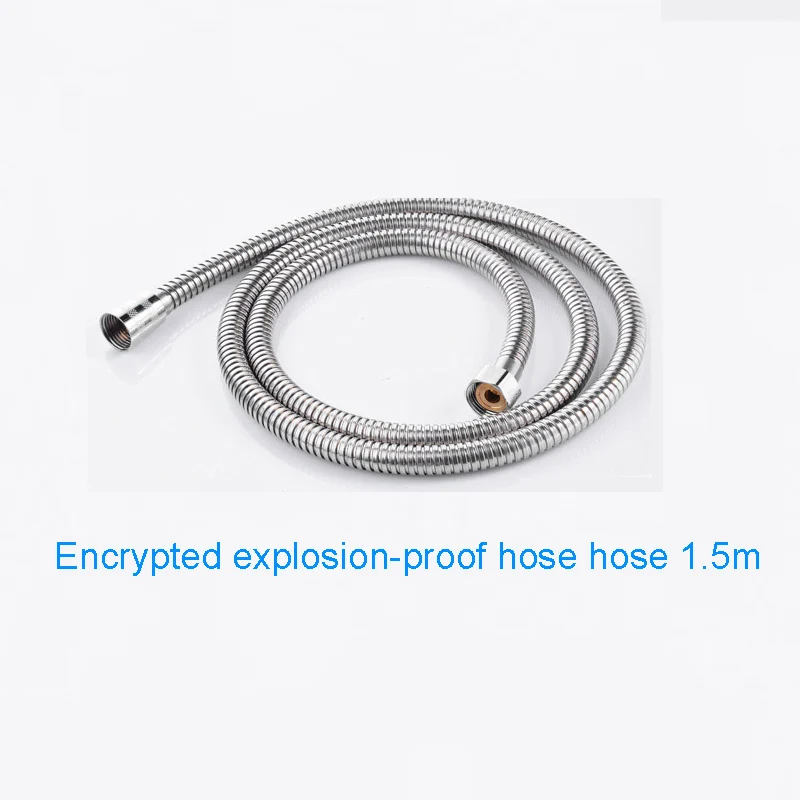 Hose 1.5m Liangduo алюминиевая насадка для душа набор с функцией экономии воды под высоким давлением тропический ливень хромированная Ванная комната квадратный спрей ручной детский водопад кран - Цвет: Hose 1.5m