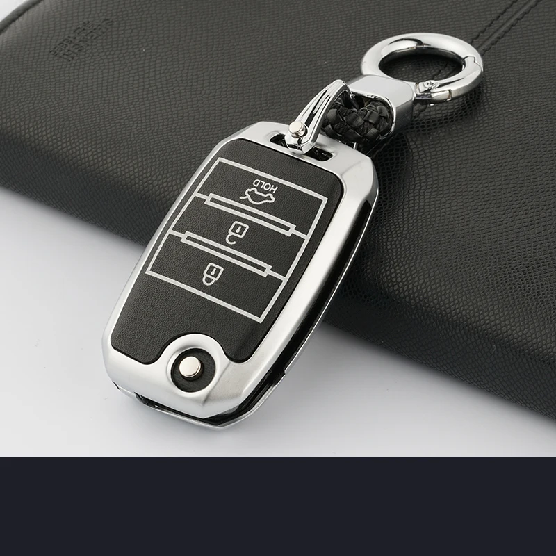 Светящаяся Кнопка автомобильный чехол для ключей кольцевая цепь Kia Rio K2 Sportage 2017 2018