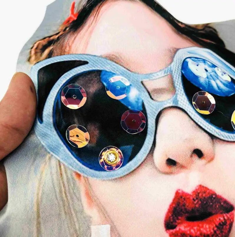 Новая модная одежда солнцезащитные очки красивая фигура ручная печать Горячая