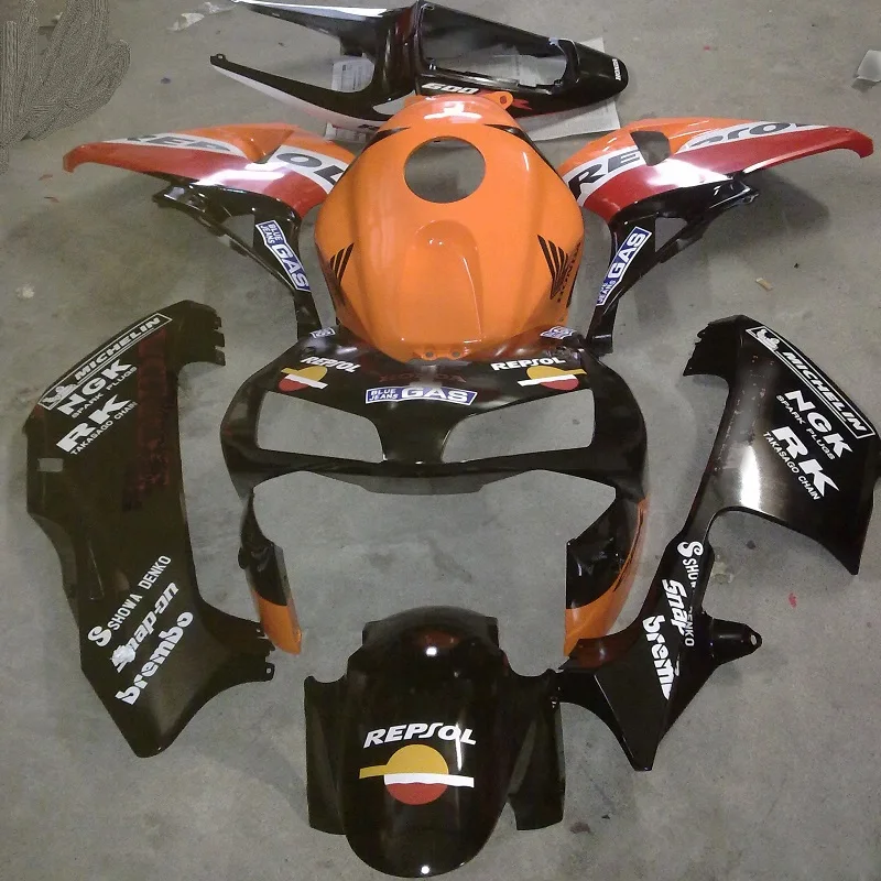 Набор обтекателей для мотоцикла HONDA CBR600RR F5 03 04 CBR 600RR 600 RR 2003 2004 ABS repsol оранжевый