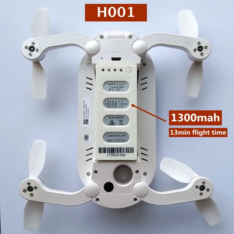 ZeroTech Dobby 1300 мАч LiPo 2S Сменный аккумулятор для Pocket Selfie Drone новая версия Улучшенная