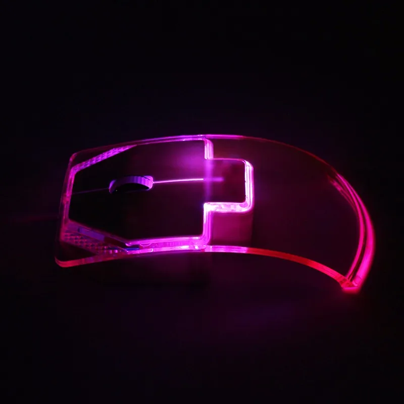 Sovawin мини прозрачная цветная дышащая светодиодная оптическая USB Проводная Подсветка мыши 1200 dpi для компьютера ПК ноутбука рабочего стола