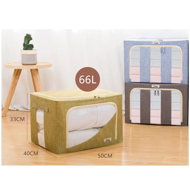 Современная коробка для хранения со стальной рамой органайзер шкафа