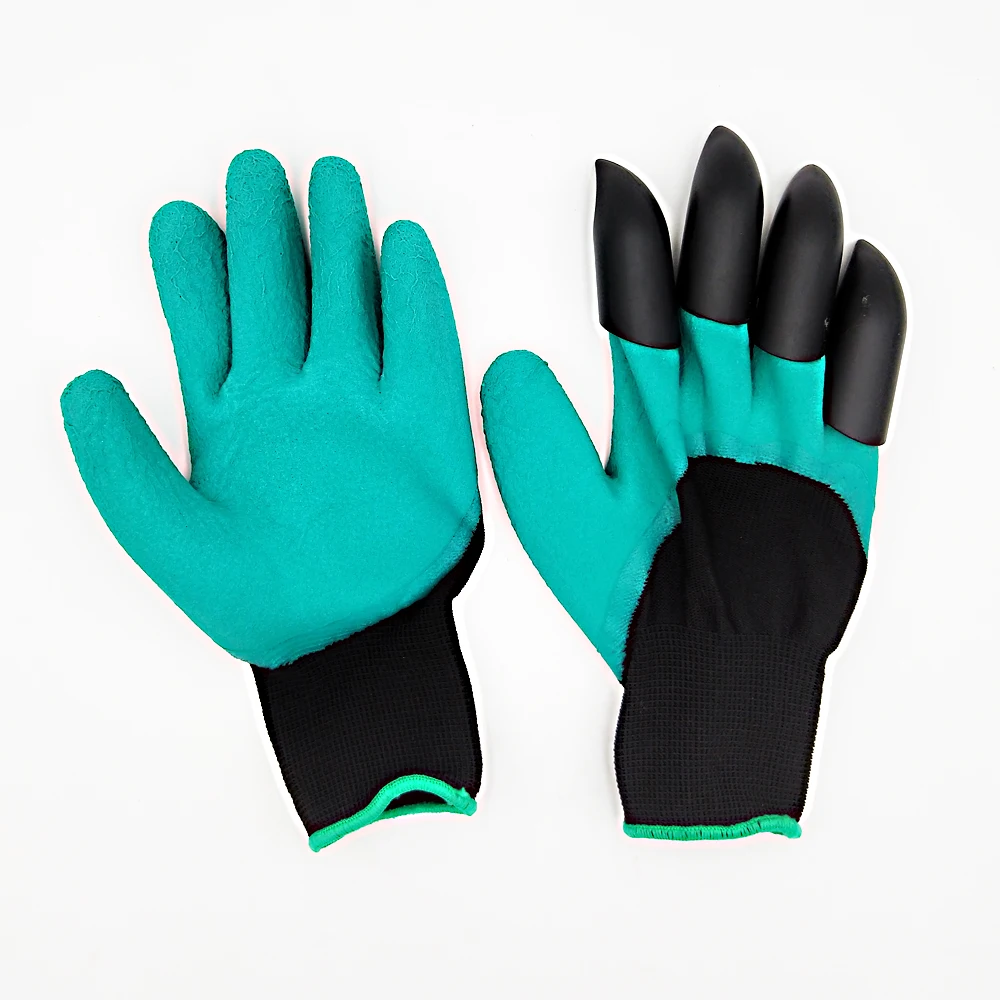 1 пара резиновых полиэфирных строителей садовые генильные перчатки 4 из АБС