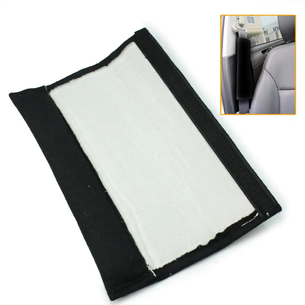 2 шт. черный автомобильный ремень безопасности Наплечные накладки чехол подушка