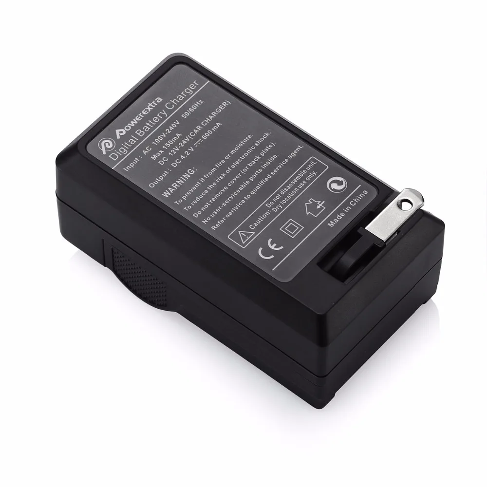 Powerextra Перезаряжаемые Li Ion Батарея Зарядное устройство зум объектив для Canon PowerShot