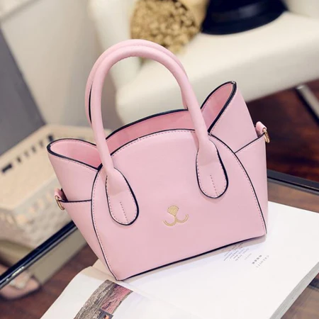 pink REPRCLA брендовые роскошные сумки, женские сумки, дизайнерские сумки на плечо, милые сумки через плечо с котом, сумки-мессенджеры из искусственной кожи, Сумка с верхней ручкой - Цвет: pink