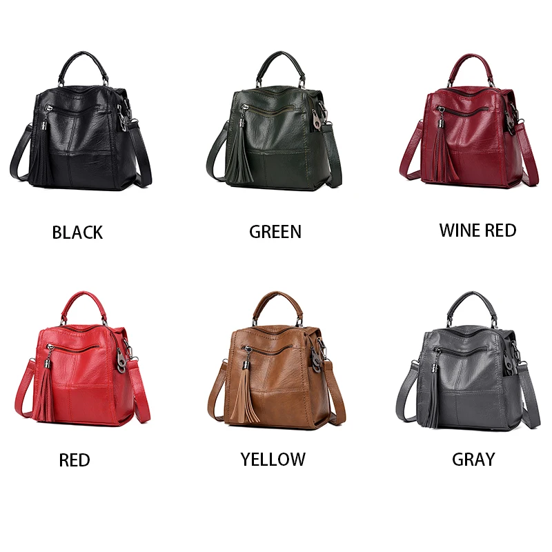 Однотонные сумки на плечо для женщин сумки-мессенджеры 2019 винтажные кожаные