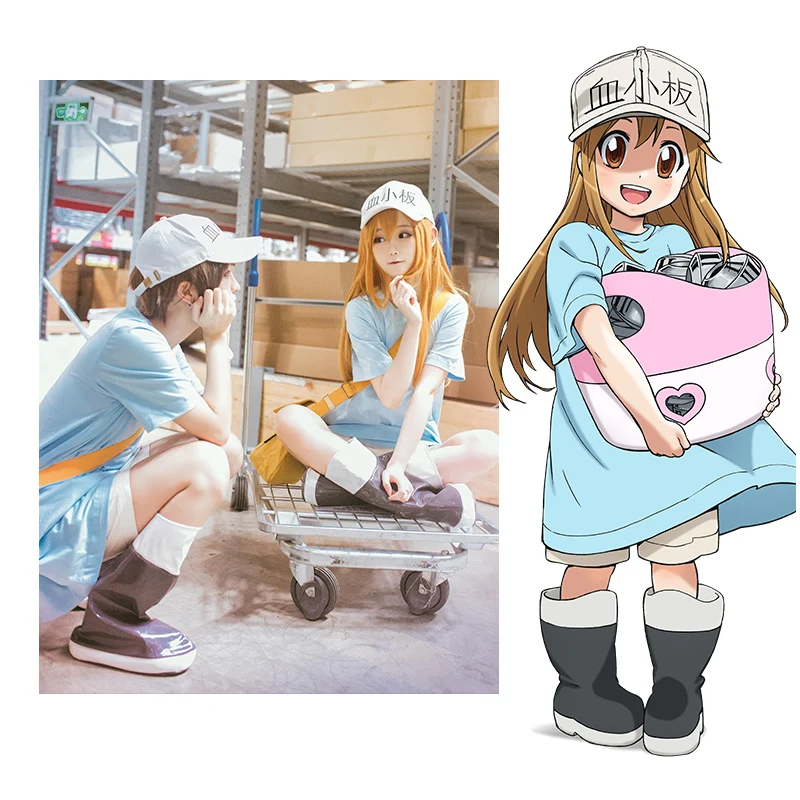 Японские Аниме Косплей парики для косплея элементы на работе Hataraku Saibou