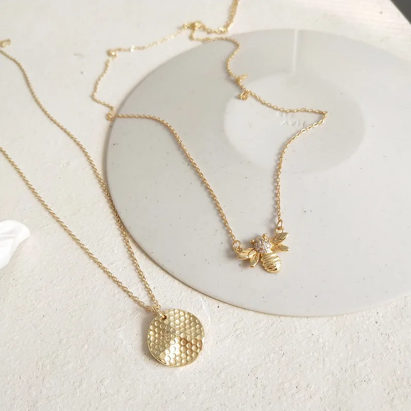 TOTALALLY golden polished ожерелье Настоящее Серебро S925 пробы Модный Круг/ожерелье с кулоном