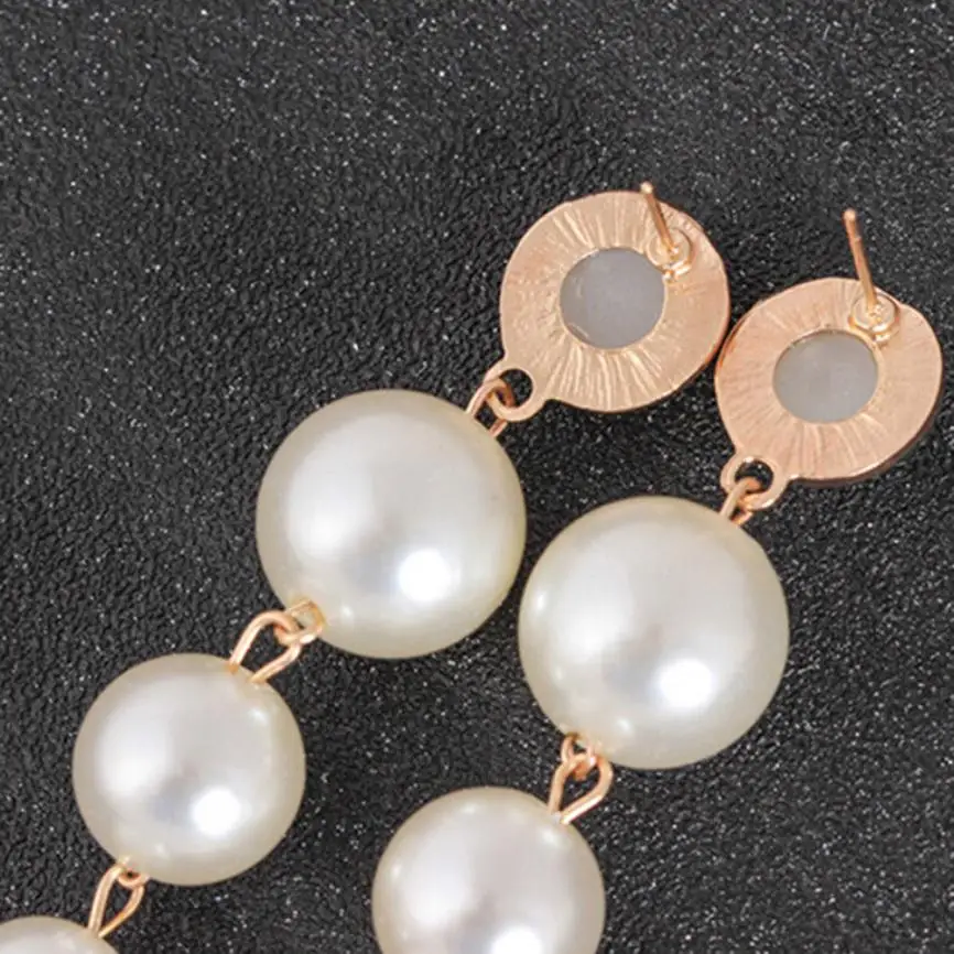 Модные длинные серьги с золотым жемчугом и кисточками 1 пара|Серьги-подвески| |