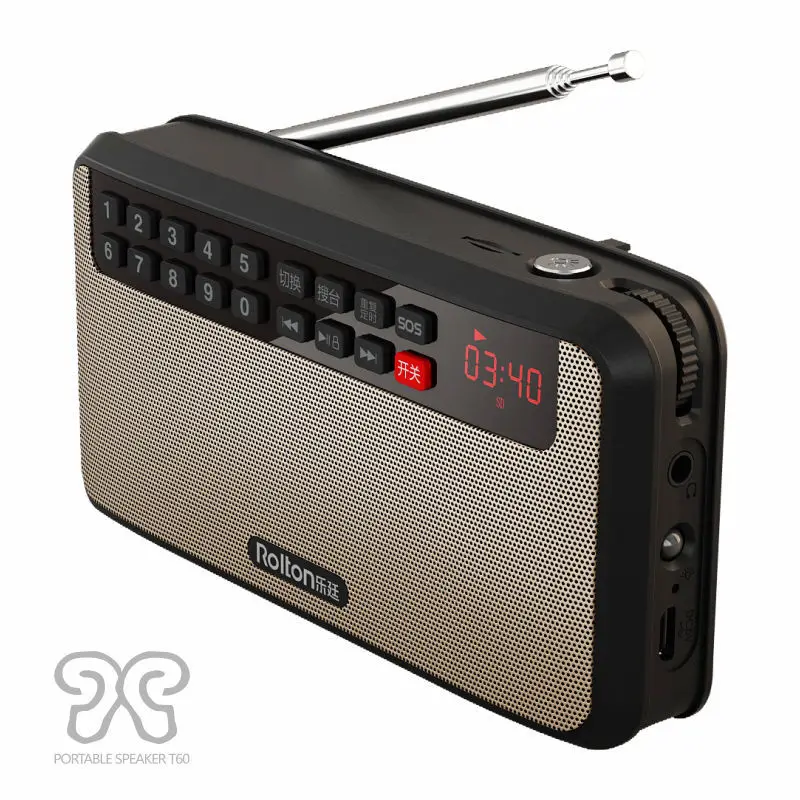 Портативный радиоприемник Ручной цифровой FM-динамик FM USB TF MP3-плеер стереоколонка