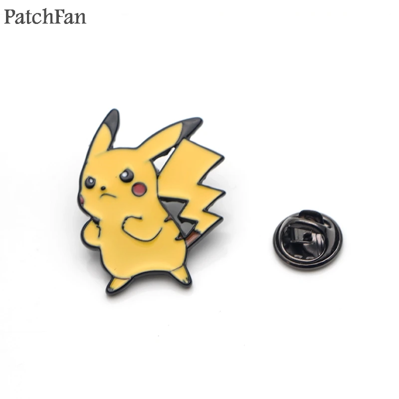 Patchfan Pocket monster с изображением персонажей из мультфильмов «Пикачу»; цинка для галстука броши для рюкзака, одежды для Кепка для мужчин и женщин, Декоративные значки медали A1594