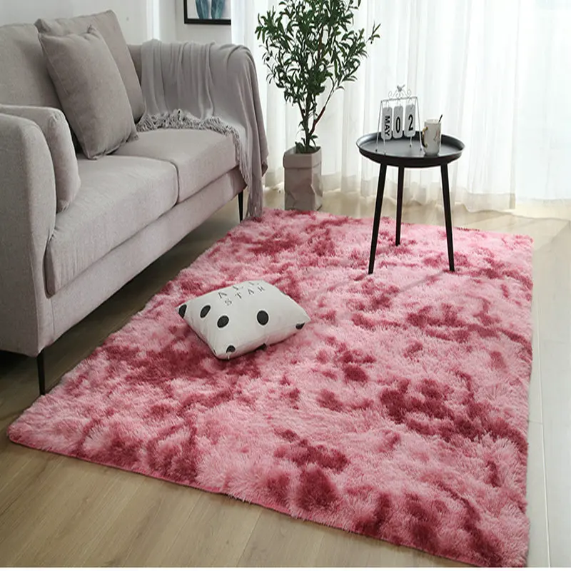 Разноцветный ковер с градиентной окраской искусственный коврик длинными