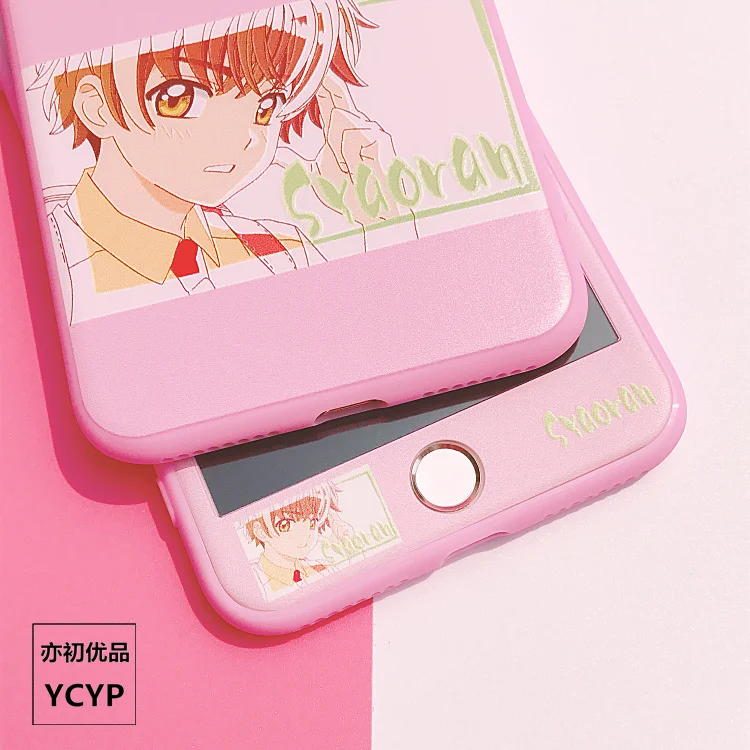 Чехол Sakura для iphone X Cardcaptor+ Защитная пленка для экрана из закаленного стекла для iphone 6 6s Plus 7 7plus 8 8plus Сейлор Мун