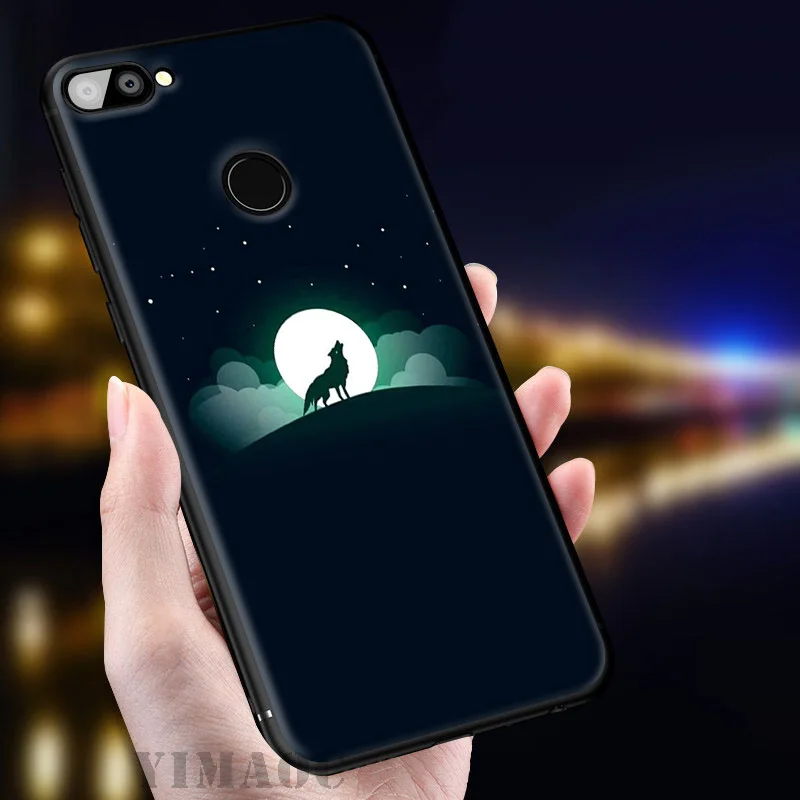 Yimaoc Wolf арт классный мягкий чехол для huawei Honor вид 20 10 8X8 8C 6A 7A 7X 7C Lite рro Y9 Y7 Y6 Prime 2018 2017 |