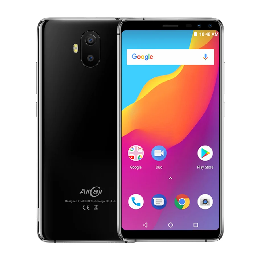 black Мобильный телефон AllCall S1 5," 18:9, 2 Гб ОЗУ, 16 Гб ПЗУ, Android 8,1, четырехъядерный процессор MTK6580A, четыре камеры, Двойной смартфон 8 Мп+ 2 МП, 5000 мАч - Цвет: black