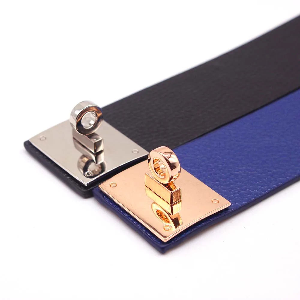 2018 Европейская мода панк широкий круговой серебро Кожаные браслеты и для Для