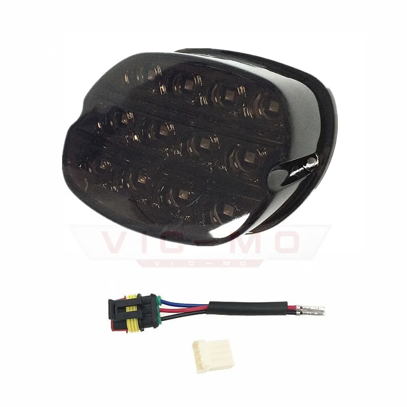 Красный светодиодный задний стоп светильник для мотоцикла Harley лампа номерного