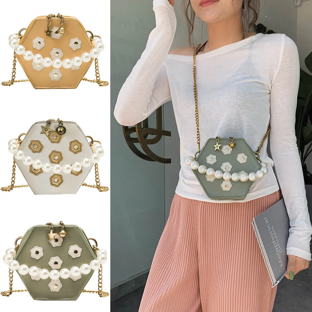 

Women's Bag Fashion Pearl Star Zipper Crossbody Shoulder Purse Messenger handtassen dames sac a main femme de marque soldes