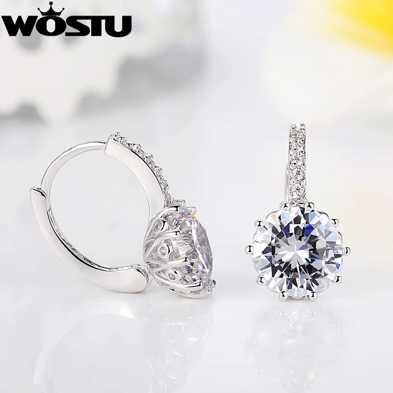 Женские серьги кольца серебристого цвета с фианитом 1 см|hoop silver earrings|earrings for women