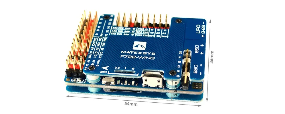 Matek Systems F722-WING Flight Controller STM32F722RET6 Built-in OSD For RC Airplane Fixed Wing Models Accessories | Игрушки и хобби