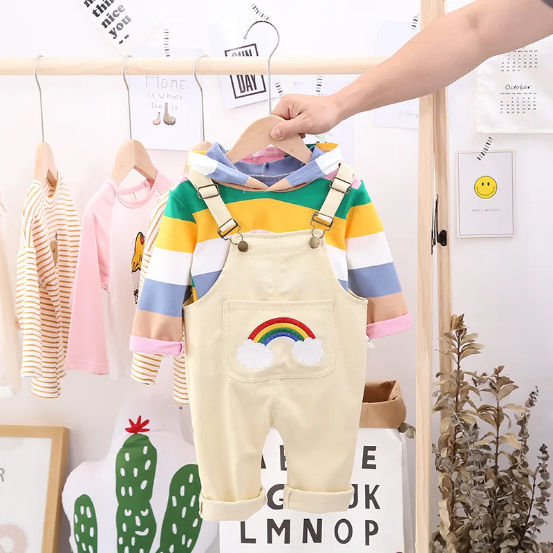 Джинсовые комбинезоны для девочек Новая модная детская одежда на весну осень