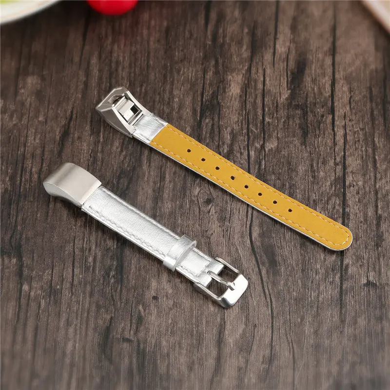 White Ремешок из натуральной кожи для Fitbit часы Alta ремешок мужской женский браслет красочные часы заменить Мужские t ремень - Цвет ремешка: White