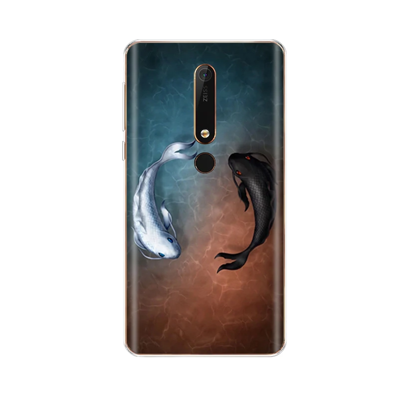 Силиконовый чехол для nokia 6 6,1 8 для nokia 6 чехол для nokia 6. 1 plus Мягкий ТПУ чехол для задней панели телефона чехол бампер узор