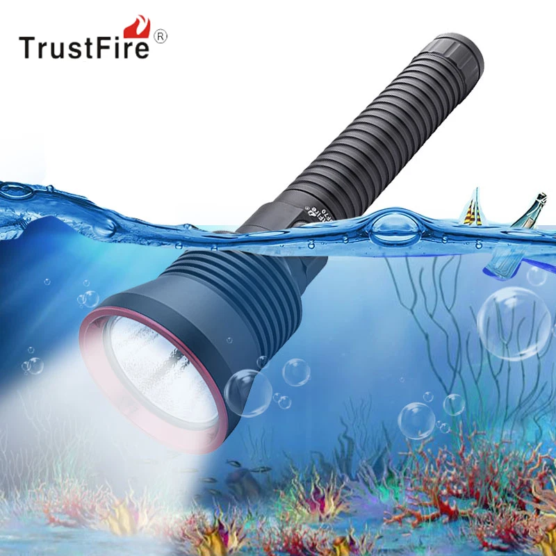 Синий TrustFire Мощный 3200LM XHP-70 светодиодный светильник для дайвинга 70 м подводный светильник для дайвинга Водонепроницаемый светодиодный светильник-вспышка фонарь светильник - Испускаемый цвет: Синий