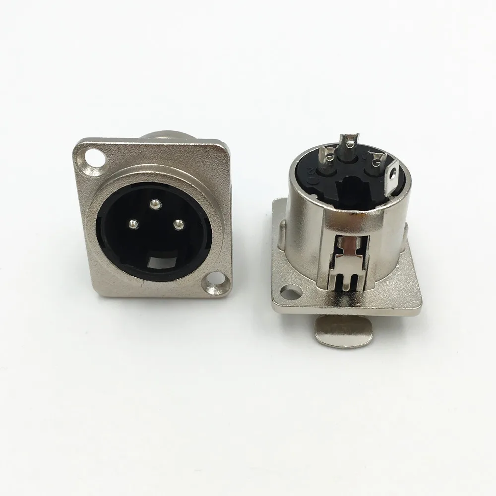 10 шт. металлический 3 5 контактный Штекерный гнездовой разъем шасси с нажимным
