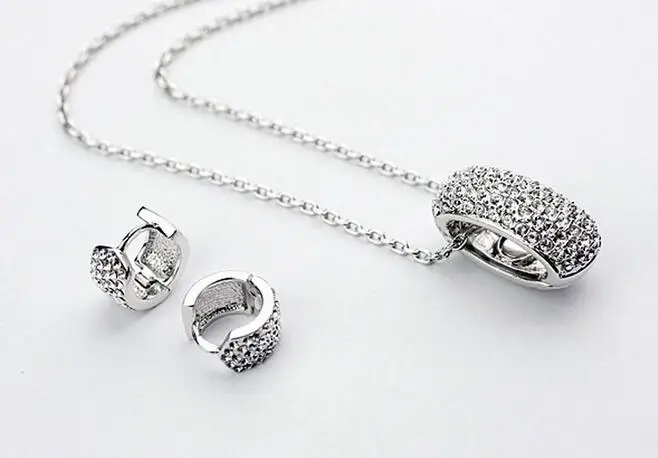 OMHXZJ AAA циркон кристалл серебро золото 18KT Платина Женская мода невесты летит вверх ожерелье серьги Браслеты Ювелирные наборы ST65