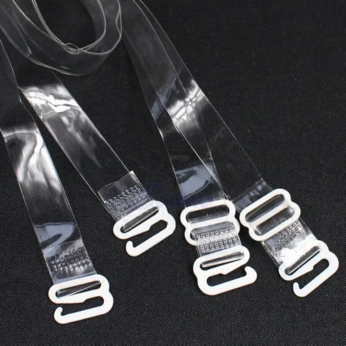 

1pair Adjustable Invisible Transparent Clear Bra Strap