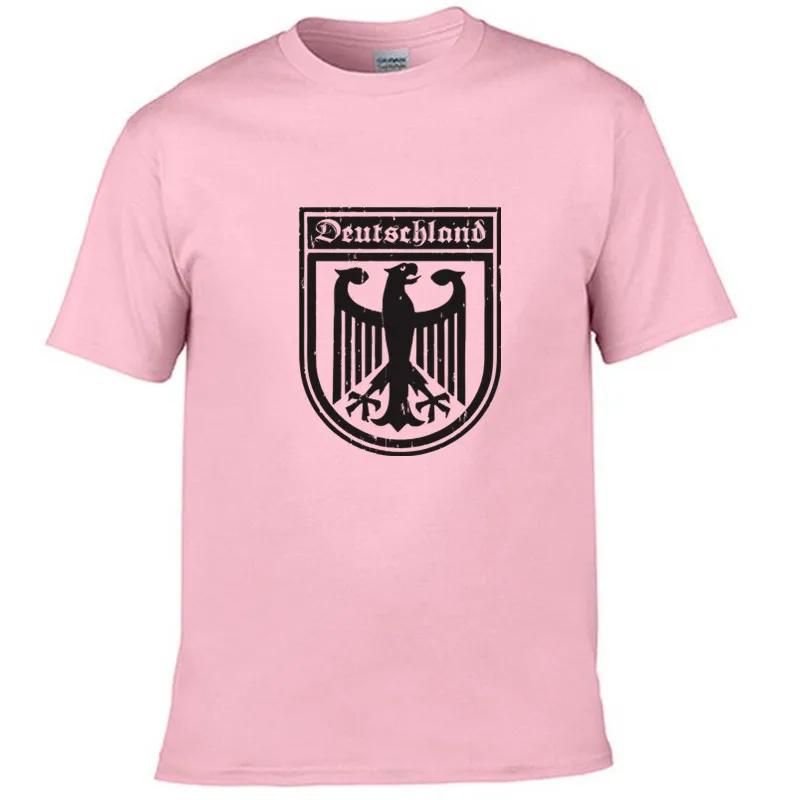 pink Deutschland немецкий флаг; герб Орел с герба Германии Футболка Мужская Новая мода B человек o-образным вырезом Футболка Harajuku Топы Рубашки - Цвет: pink