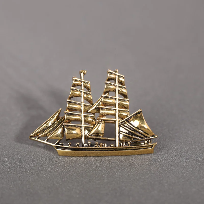 Мужская и женская Винтажная брошь Funmor в стиле ретро виде лодки золотого