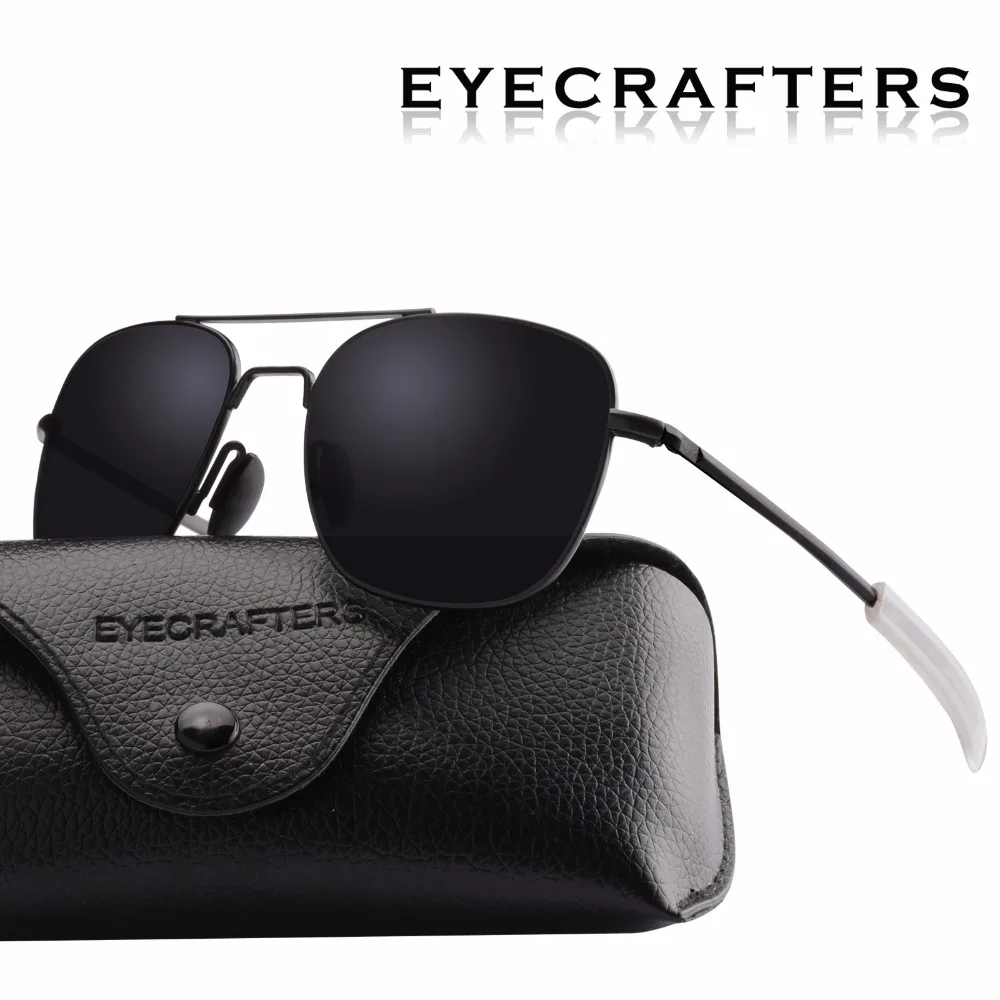 Мужские зеркальные солнцезащитные очки синие поляризационные в стиле милитари