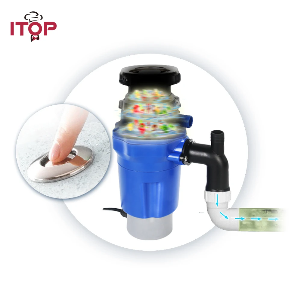 ITOP кухонный комбайн для мусора, измельчитель пищевых отходов, измельчитель из нержавеющей стали, материал кухонной раковины